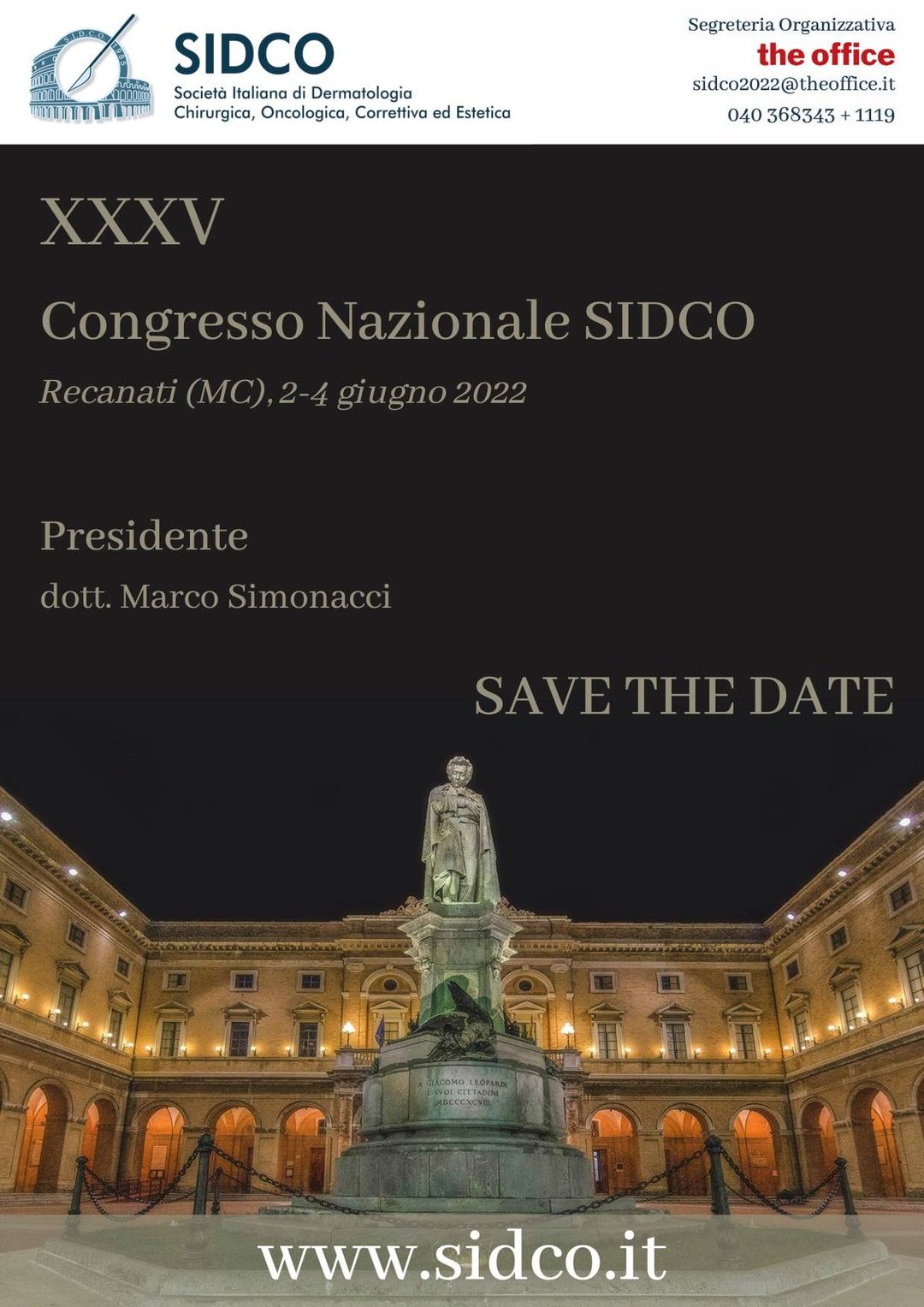 35° Congresso Nazionale SIDCO - Recanati 2-6 giugno 2022